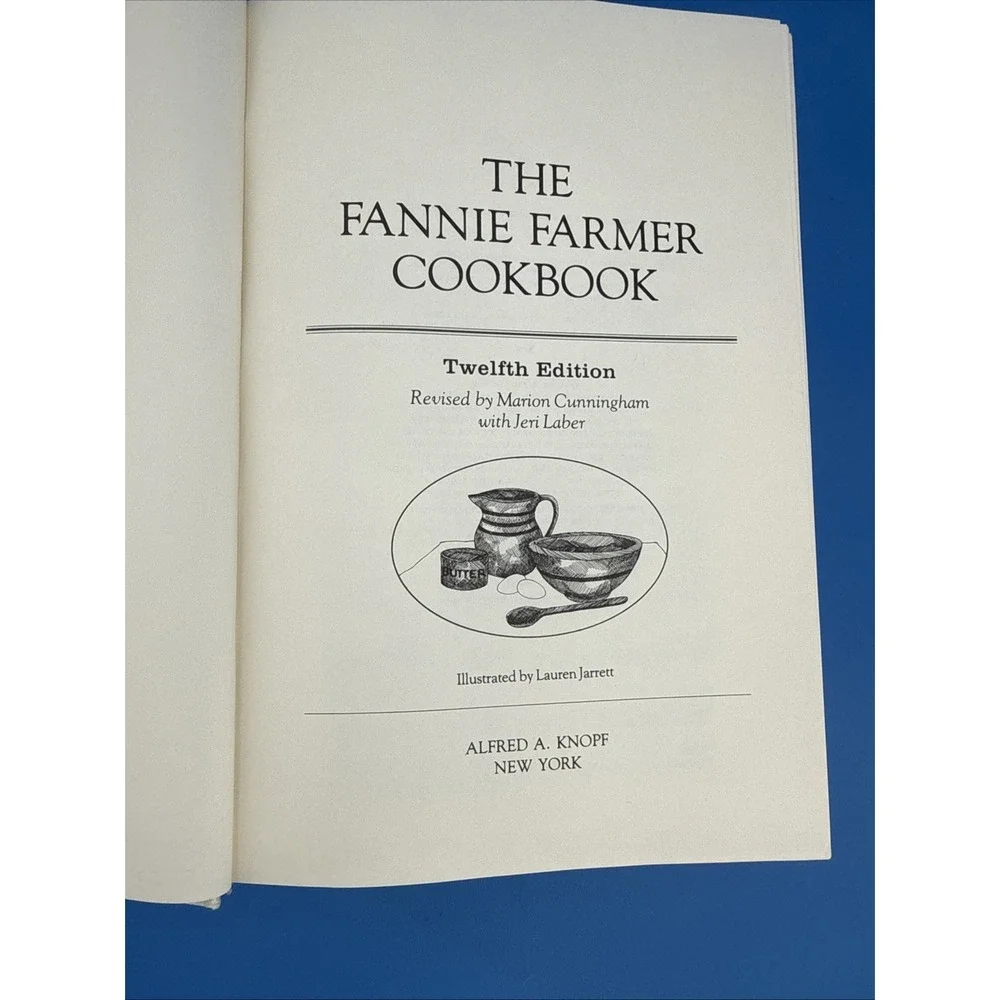 The Fannie Farmer Cookbook Hard Cover Knopf New York 12th Revised Edition 1980